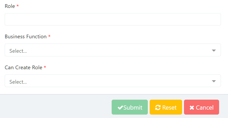 Add Role Screen