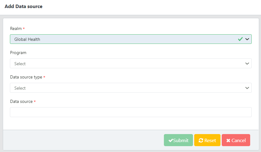 Adding a data source