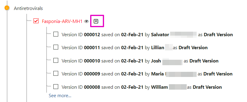 Version Tree – how to expand