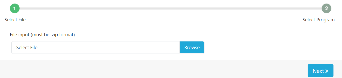 Import Program Screen