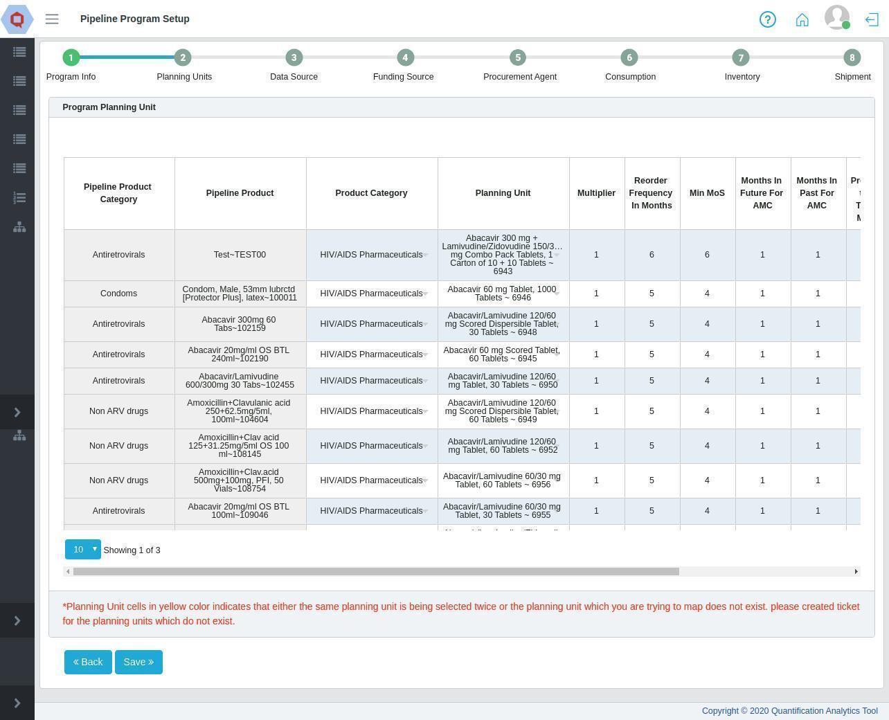 Pipeline Import - Planning Units